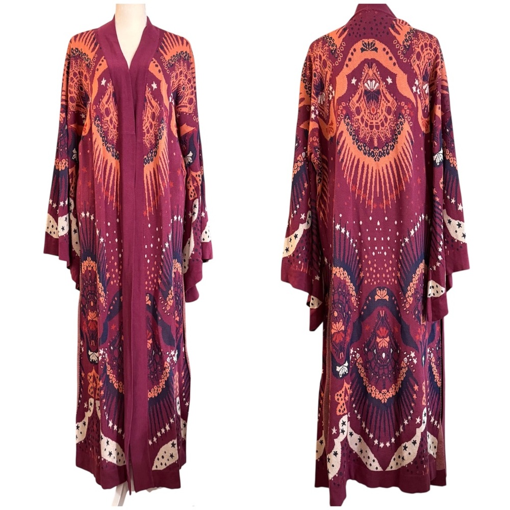 FREE PEOPLE boho maxi duster sweater, size M/L, NWT